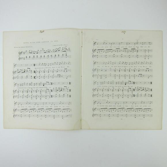 Sheet Music Kind Kind And Gentle Is She Gabriel H. Barbour W.C. Peters Antique - Picture 12 of 15